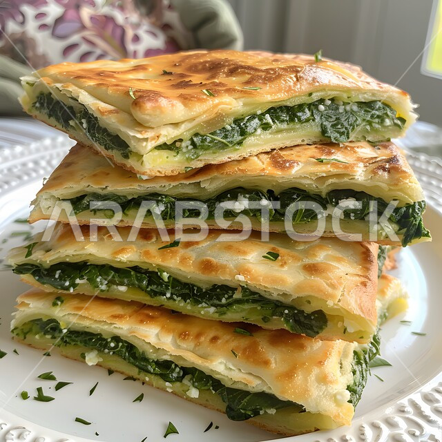 مربعات المعجنات بالسبانخ والجبن الفيتا، فنون تقديم الأطعمة الأطعمة الشرقية، وصفات وأطباق طعام شعبية لذيذة، مطاعم للمأكولات العربية الخليجية السعودية المشهورة،  طرق مميزة لتقديم الطعام، وجبات صحية بطرائق شهية 