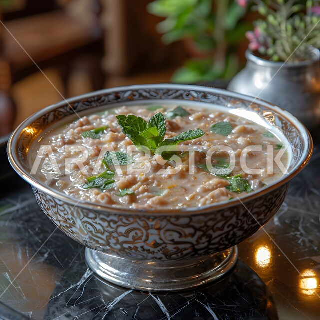 وعاء من شوربة الكريمة مع النعناع الطازج, وجبات صحية ومغذية، مطاعم للمأكولات الشرقية في المملكة العربية السعودية، وصفات اللحومات بالنكهات المتميزة, الاستمتاع بتحضير أطباق لذيذة