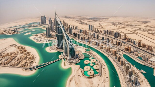 منظر تخيلي مستقبلي للتقدم و النمو العمراني, المباني والمنشآت التجارية الشاهقة في المملكة العربية السعودية, رؤية سعودية مستقبلية 2030, الفن الهندسي المعماري للأبراج وناطحات السحاب, بناء مستقبل حضاري ومتطور