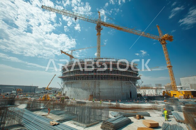 مفهوم تحسين البنية التحتية للبلاد، أعمال البناء والمقاولات والتطوير العقاري، إنشاء الأساسات والهياكل للمشروعات السكنية والمصانع، التطور المعماري والحضاري في المملكة العربية السعودية، تشييد المباني والمشاريع الضخمة