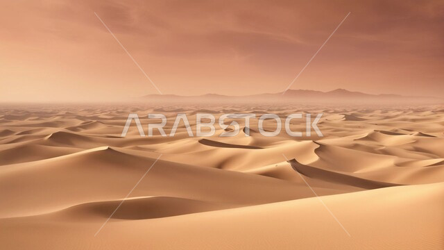 المرتفعات و التضاريس في البراري، الهضاب و التلال من الرمال الناعمة الذهبية، التشكلات و التكوينات الرملية في صحراء المملكة العربية السعودية، مناطق البادية والبيئة الطبيعية الصحراوية، خلفية الطبيعة