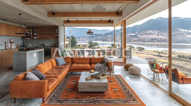 الديكورات الداخلية الراقية للفلل والشقق السكنية في المملكة العربية السعودية، غرفة معيشة مع أثاث منزلي فاخر بالألوان الراقية، اكسسوارات وتحف عصرية، التصاميم الأنيقة لغرف الجلوس المريحة على الطراز الحديث