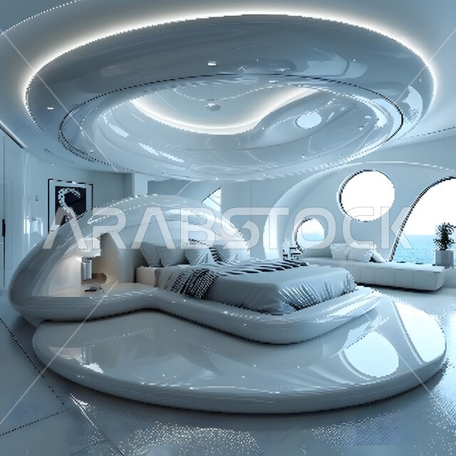 اكسسوارات منزلية داخلية راقية، استخدام الطراز الفني الأنيق في الأثاث المنزلي، الديكورات العصرية لغرف النوم، تصاميم داخلية متميزة للفلل والشقق السكنية في المملكة العربية السعودية، سرير مريح بألوان هادئة