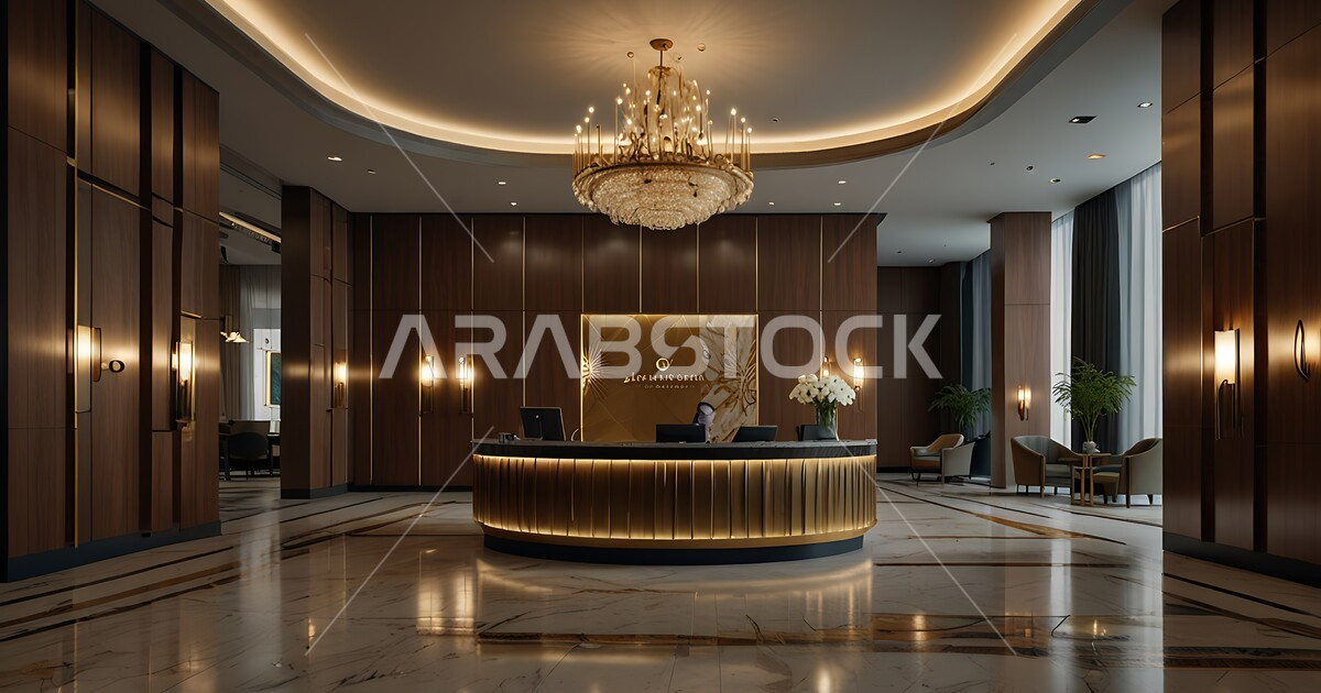Picture Idea: Modern Style Upscale Decor Reception Room And Lobby With Upscale