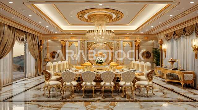 ديكورات منزلية داخلية حديثة لغرف الطعام، غرفة سفرة بتصاميم راقية، الفنون الهندسية و استخدام الطراز الفني الانيق في الاثاث المنزلي، شقق وفلل سكنية في المملكة العربية السعودية