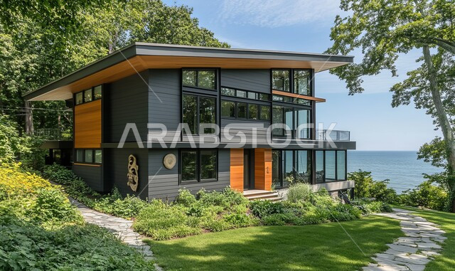 الاطلالة المميزة على المناظر الطبيعية, النمو والتقدم العمراني في المملكة العربية السعودية ,الأشجار والنباتات الخضراء المحيطة بالشقق والفلل السكنية السياحية، تصميمات وديكورات فخمة، الفن الهندسي المعماري على الطراز الحديث، تصاميم عصرية للحديقة الخارجية