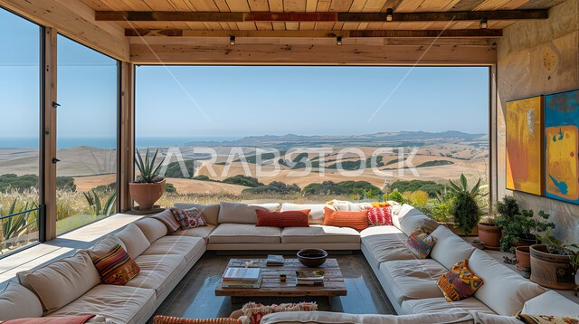 التصاميم الأنيقة لغرف الجلوس المريحة على الطراز الحديث، غرفة معيشة مع أثاث منزلي فاخر بالألوان الراقية، الديكورات الداخلية الراقية للفلل والشقق السكنية في المملكة العربية السعودية، اكسسوارات وتحف عصرية