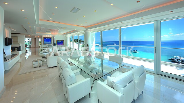 غرفة سفرة بتصاميم عصرية راقية، ديكورات داخلية حديثة لغرفة طعام, اثاث منزلي فاخر, الفن الهندسي المعماري للفنادق والمنتجعات المتميزة في المملكة العربية السعودية