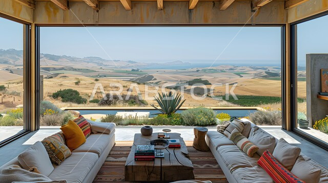 الديكورات الداخلية الراقية للفلل والشقق السكنية في المملكة العربية السعودية، اكسسوارات وتحف عصرية، التصاميم الأنيقة لغرف الجلوس المريحة على الطراز الحديث، غرفة معيشة مع أثاث منزلي فاخر بالألوان الراقية