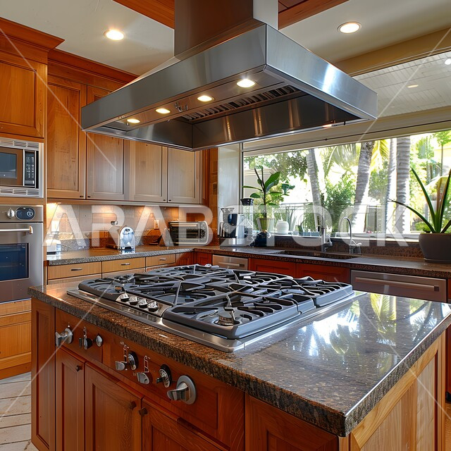  أدوات منزلية حديثة ومتطورة، تصاميم وديكورات داخلية للمطابخ العربية الفاخرة في المملكة العربية السعودية, مطبخ راقي بألوان راقية, الفن الهندسي المعماري على الطراز الحديث