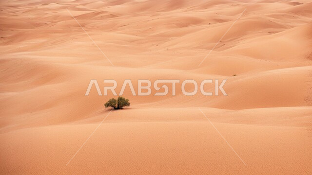 Sand formations and formations in the desert of the Kingdom of Saudi Arabia, highlands and sandy terrain in the prairies, plateaus and hills of soft golden sand, desert areas and desert environment, nature background