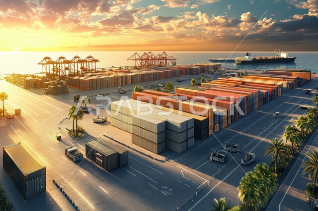 نقل واستلام كونتينرات التخزين عبر الاقتصاد البحري, تصدير وإستيراد البضاعة في السعودية, حاويات شحن وتخزين البضائع التجارية، تجارة السلع والمنتجات المحلية عبر السفن في البحار