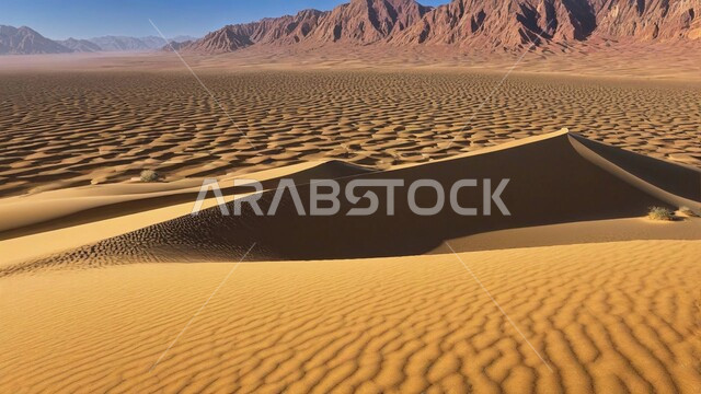 التشكلات و التكوينات الرمليه و الصخرية في صحراء المملكة العربية السعودية، التضاريس في البراري، الهضاب و التلال من الرمال الناعمة الذهبية، مناطق البادية والبيئة الطبيعية الصحراوية, خلفية الطبيعة