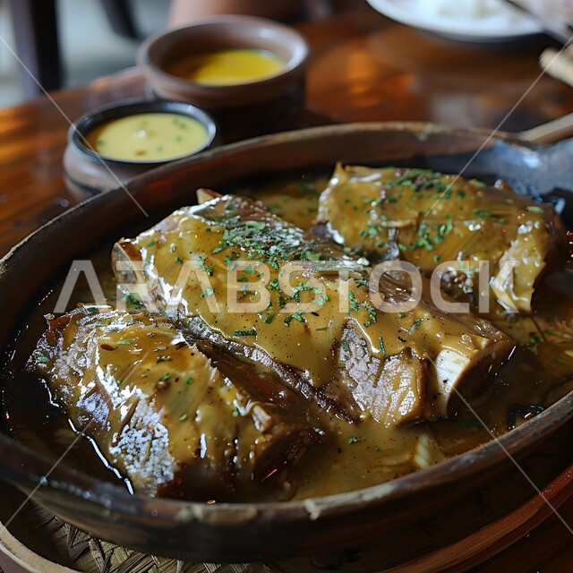 قطع من فطيرة اللحم الساخنة الهشة، إتقان مهارة إعداد المخبوزات والمعجنات في مطابخ المملكة، طبق من الفطائر الصحية المخبوزة الشهية، فن تقديم الأطباق في مطاعم السعودية، وصفات البرك باللحمة اللذيذة، وجبات فطور مغذية ومشبعة، استخدام رقائق العجين المقرمشة