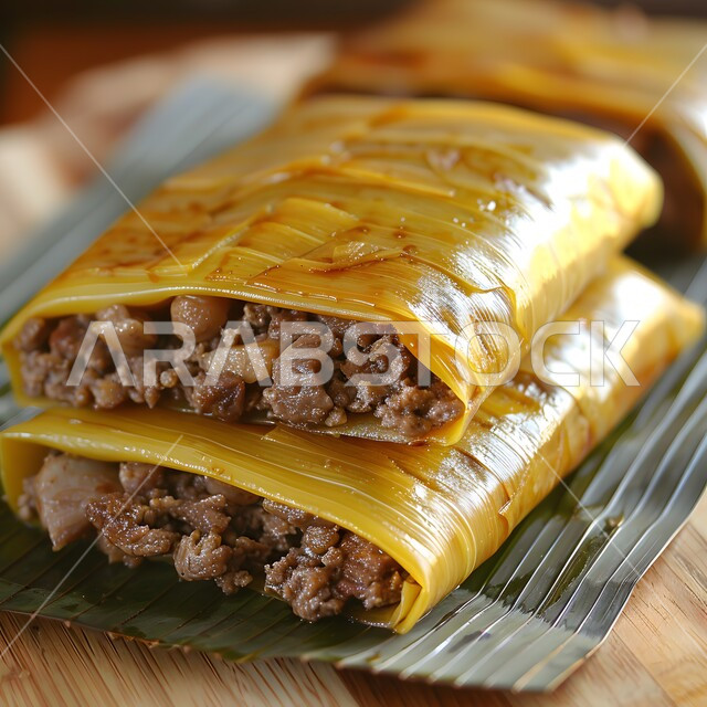 قطع من فطيرة اللحم الساخنة الهشة، إتقان مهارة إعداد المخبوزات والمعجنات في مطابخ المملكة، طبق من الفطائر الصحية المخبوزة الشهية، فن تقديم الأطباق في مطاعم السعودية، وصفات البرك باللحمة اللذيذة، وجبات فطور مغذية ومشبعة، استخدام رقائق العجين المقرمشة