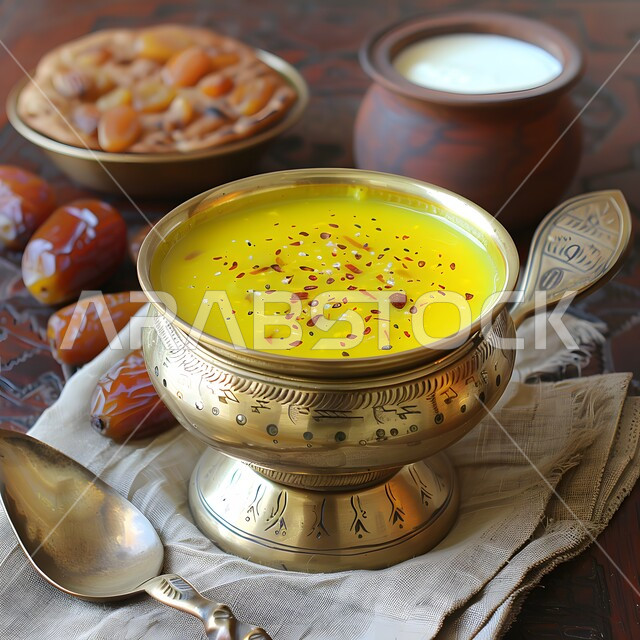 حساء بقطع اللحم المطبوخ مع الخضار بنكهات التوابل والأعشاب، المقبلات الساخنة الشهية، أطباق وأكلات شعبيه تقليدية، المأكولات والوجبات الشرقية، مطابخ ومطاعم المملكة العربية السعودية, وجبات مشبعة وطعام صحي