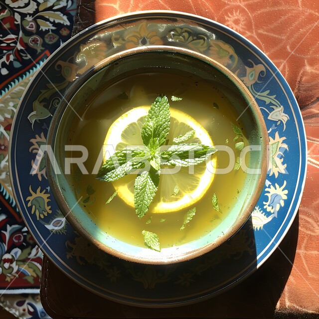 حساء بقطع اللحم المطبوخ مع الخضار بنكهات التوابل والأعشاب، المقبلات الساخنة الشهية، أطباق وأكلات شعبيه تقليدية، المأكولات والوجبات الشرقية، مطابخ ومطاعم المملكة العربية السعودية, وجبات مشبعة وطعام صحي