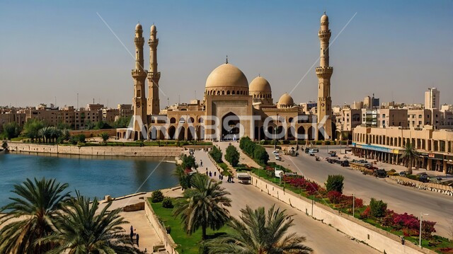 معالم و أماكن دينية مقدسة في المملكة العربية السعودية، مسجد كبير مطل على البحر، الفن الهندسي المعماري المتميز للمآذن والقبب، العبادة والتقرب إلى الله، الديكورات الاسلامية على الطراز الحديث للمساجد والجوامع