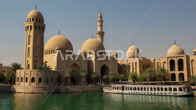معالم و أماكن دينية مقدسة في المملكة العربية السعودية، مسجد كبير مطل على البحر، الفن الهندسي المعماري المتميز للمآذن والقبب، العبادة والتقرب إلى الله، الديكورات الاسلامية على الطراز الحديث للمساجد والجوامع