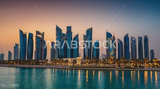 منظر تخيلي مستقبلي للتقدم و النمو العمراني, الفن الهندسي المعماري للأبراج وناطحات السحاب في أفق أبوظبي, بناء مستقبل حضاري ومتطور, المباني والمنشآت التجارية الشاهقة في الامارات العربية المتحدة, رؤية مستقبلية 2030