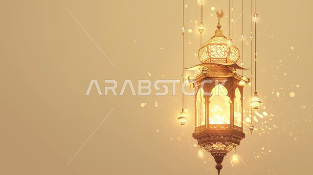  فانوس معدني معلق مزخرف مضيء, أضواء و مصابيح عربية تقليدية, الاستعداد لاستقبال الشهر الفضيل،الأجواء الروحانية في الأيام الفضيلة, زينة و ديكورات و أنوار الاحتفالات بالمناسبات و الأعياد الدينية الإسلامية, البهجة بقدوم رمضان المبارك, 