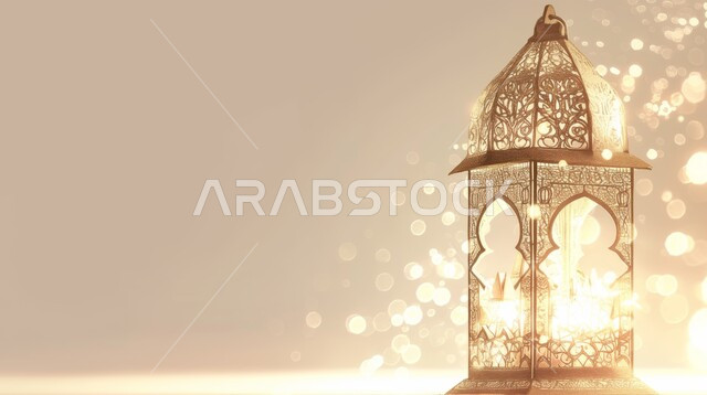 الأجواء الروحانية في الأيام الفضيلة, فانوس معدني معلق مزخرف مضيء, زينة و ديكورات و أنوار الاحتفالات بالمناسبات و الأعياد الدينية الإسلامية, البهجة بقدوم رمضان المبارك, أضواء و مصابيح عربية تقليدية, الاستعداد لاستقبال الشهر الفضيل