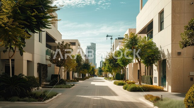 الفن الهندسي المعماري بواجهات ضخمة زجاجية, ديكورات وتصاميم خارجية عصرية متميزة على الطراز الحديث, البناء الخارجي الحديث المتطور للفنون الهندسية, الاهتمام بزراعة الأشجار، منتجعات وشاليهات سياحية فاخرة في المملكة العربية السعودية، مجمع سكني راقي