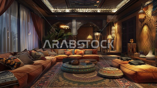 شقق وفلل سكنية في المملكة العربية السعودية، أثاث منزلي راقي ومريح, غرف معيشه بتصاميم عصرية حديثه, التحف والديكورات الداخليه الأنيقة، غرفة جلوس فاخرة