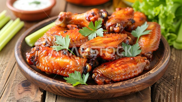 طبق أجنحة الدجاج المزججة, فنون تقديم الطعام في مطاعم المملكة العربية السعودية، وجبات وأطباق شعبية شهية، وصفات الأطعمة التقليدية، المأكولات الشرقية اللذيذة