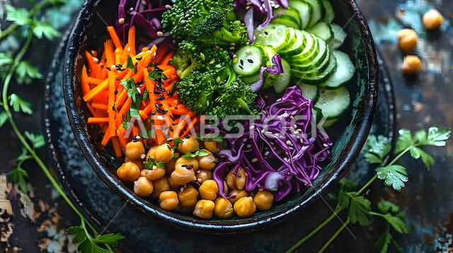 تقديم وجبات طعام صحية ومفيدة في المطاعم السعودية، حمية غذائية للمحافظة على اللياقة البدنية، أطباق المقبلات العربية والمأكولات الشرقية،  أطعمة غنية بالفيتامينات، تبولة الكينوا المليئة بالخضراوات الطازجة