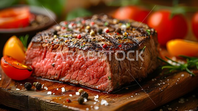 فنون التقديم في مطاعم الأكلات السريعة، وجبات لحوم الضأن الصحية، طبق من ستيك اللحم المشوي بالبهارات والأعشاب مع الخضروات اللذيذة، المأكولات العربية الشرقية الشهية، مأكولات وأطباق متميزة في مطابخ المملكة العربية السعودية، وصفات اللحومات المشوية الغنية بالنكهات