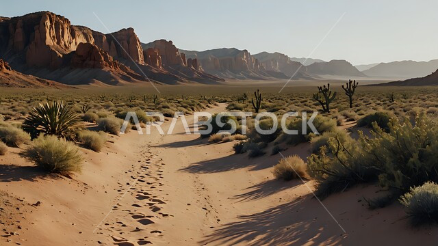 القمم الصخرية والتضاريس والمرتفعات الجبلية، البراري والصحراء في المملكة العربية السعودية، نمو النباتات الخضراء والأعشاب البرية في الأراضي الصحراوية، المناظر الطبيعية في المناطق النائية، خلفية الطبيعة