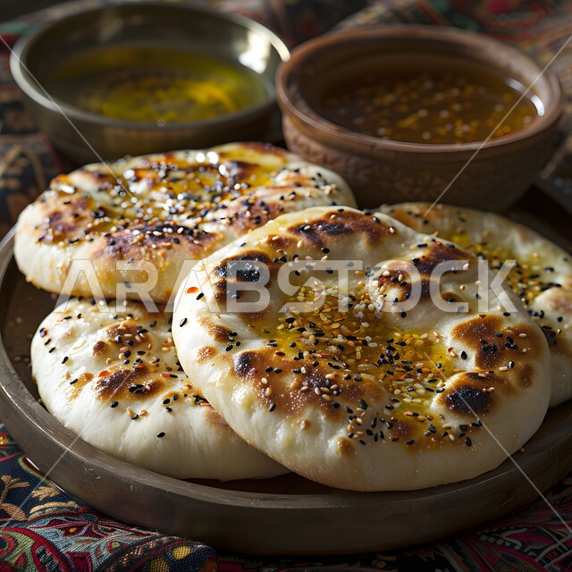 مطاعم ومقاهي المملكة العربية السعودية، طرق تقديم المأكولات المميزة, سكريات وأطعمة ذات سعرات حرارية عالية, وجبة فطور سريعة شهية، طبق من الكريب المخبوزة والزينة بالعسل