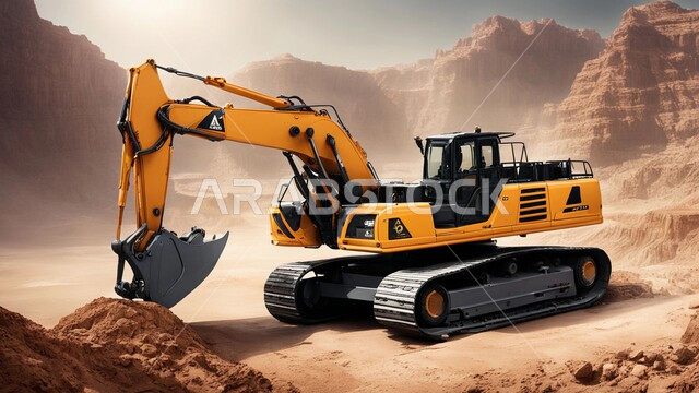  المرتفعات وقمم الجبال في المملكة العربية السعودية, المعدات الضخمة تقوم بالعمل في موقع التعدين، التخلص من الأتربة والصخور, مناطق التنقيب عن الثروات الباطنية، الطبيعة الصخرية وتضاريس السلاسل الجبلية