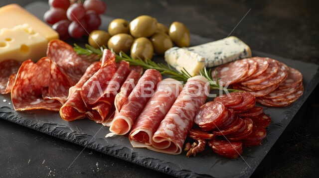 سناكات خفيفة وصحية غنية بالعناصر الغذائية الهامة، فطور صباحي على الطريقة السعودية ،  فن تقديم الطعام في المطابخ الشرقية ،  مجموعة من اصناف اللحم الغير مطبوخ، طبق طعام مليء بالفواكه الطازجة والمكسرات