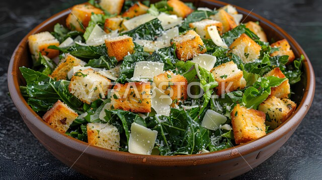   وجبات صحية للدايت ، سيزر طبق مقبلات بارد صحي ولذيذ ، سلطة خضار لذيذة، قطع من خضار الخس الطازجه،  مطاعم و مأكولات مفيدة، وجبات الطعام السريعة الشهية