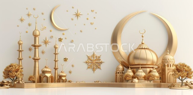 مجسمات رمضانيه ثلاثية الابعاد للمآذن والقبب للمساجد الإسلامية, الديكورات والتصاميم الهندسية المميزة في رمضان المبارك, زينة الاعياد والمناسبات الدينية، العبادة والتقرب إلى الله تعالى, قدوم شهر الخير