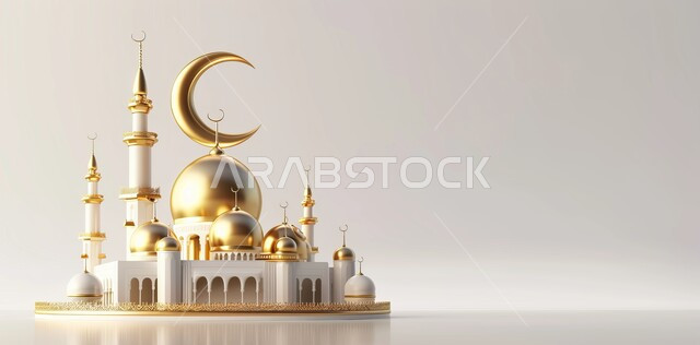 العبادة والتقرب إلى الله تعالى, قدوم شهر الخير, مجسمات رمضانيه ثلاثية الابعاد للمآذن والقبب للمساجد الإسلامية, الديكورات والتصاميم الهندسية المميزة في رمضان المبارك, زينة الاعياد والمناسبات الدينية