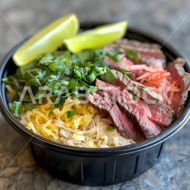 حساء فو اللذيذ مع لحم البقر والمعكرونة والليمون، وجبة ذات قيمة غذائية عالية، فنون التقديم في مطاعم ومطابخ المملكة العربية السعودية، أطباق من المأكولات العربية التقليدية الشعبية، وصفات طعام شهية صحية ولذيذة