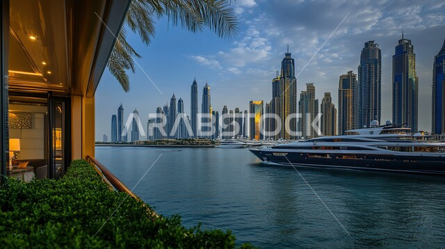 الفن الهندسي المعماري بواجهات ضخمة زجاجية, ديكورات وتصاميم خارجية عصرية متميزة على الطراز الحديث, البناء الخارجي الحديث المتطور للفنون الهندسية, الاهتمام بزراعة الأشجار، منتجعات وشاليهات سياحية فاخرة في المملكة العربية السعودية