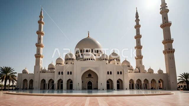 Urban growth and progress in the Kingdom of Saudi Arabia, Islamic architectural art of mosques, the concept of worship and closeness to God, the call of Muslims to prayer, distinctive domes and minarets, interest in the external appearance of mosques