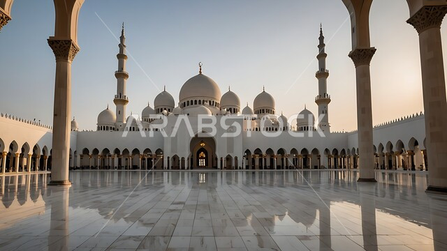 التصاميم والديكورات المميزة على الطراز الاسلامي، دمج الحضارة مع الأصالة، مفهوم العبادة والتقرب الى الله, اداء الفرائض والصلوات, الزخارف والنقوش الاسلامية في احد المساجد في المملكة العربية السعودية