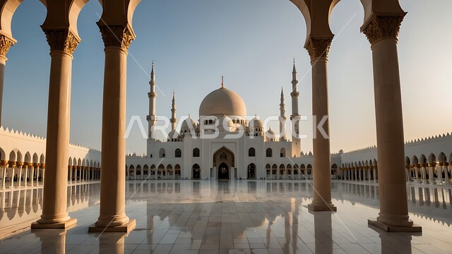 التصاميم والديكورات المميزة على الطراز الاسلامي، دمج الحضارة مع الأصالة، مفهوم العبادة والتقرب الى الله, اداء الفرائض والصلوات, الزخارف والنقوش الاسلامية في احد المساجد في المملكة العربية السعودية