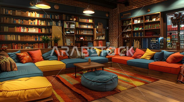 Luxury interior design for villas and apartments in Saudi Arabia, modern accessories and antiques, elegant designs for comfortable living rooms in modern style, living room with luxurious home furniture in dark colors