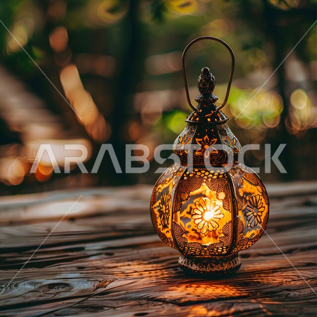 الأجواء الروحانية الرمضانية، العادات والتقاليد العربية لزينة رمضان المبارك، تحف وديكورات واكسسوارات المناسبات الدينية، فانوس معدني مزخرف مضيئ، التهنئة بمناسبة الأعياد الإسلامية، البهجة بقدوم شهر الخير والبركة
