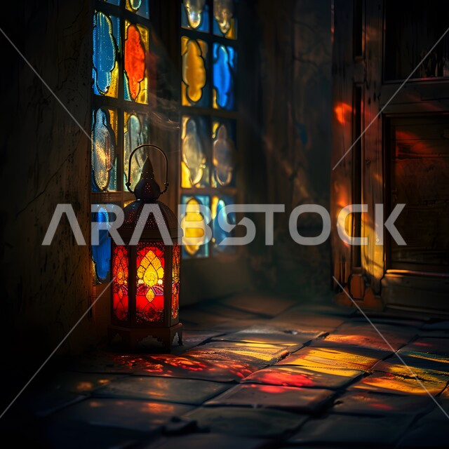 تحف وديكورات واكسسوارات المناسبات الدينية، التقاليد والعادات العربية لزينة رمضان المبارك، الأجواء الروحانية الرمضانية، فانوس معدني مزخرف مضيئ، التهنئة بمناسبة الأعياد الإسلامية، البهجة بقدوم شهر الخير والبركة