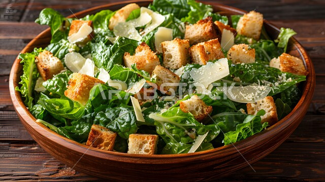 وجبات صحية للدايت، طبق سيزر مقبلات بارد صحي ولذيذ، سلطة خضار لذيذة، قطع من خضار الخس الطازجه، مطاعم و مأكولات مفيدة، وجبات الطعام السريعة الشهية