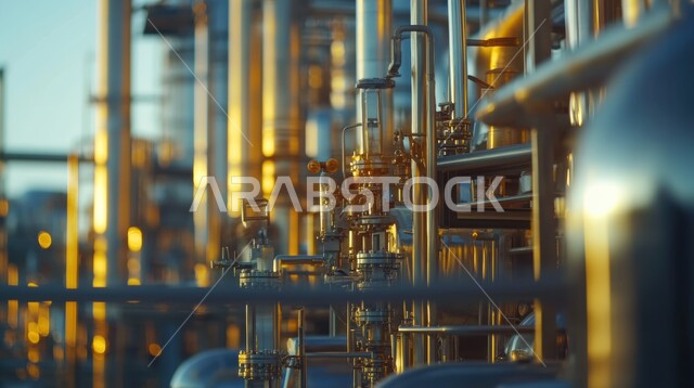 خطوط الأنابيب والكابلات الفولاذية، جودة معامل ومعدات إنتاج البترول, المنشآت الصناعية الضخمة، المشاريع البتروكيماوية المساهمة في نهضة الاقتصاد الوطني السعودي، مصانع النفط في المملكة العربية السعودية، صناعات المعادن والكيميائيات