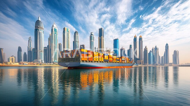 Transporting and receiving storage containers through the maritime economy, exporting and importing goods in Saudi Arabia through the use of modern advanced means, a picture from the top of containers for shipping and storing commercial goods, trading local goods and products via ships at sea.
