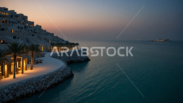 الفن الهندسي المعماري للمنتجعات والفنادق في الامارات العربية المتحدة، أنشطة صيفية ترفيهية، جزيرة في مدينة دبي، أماكن ومعالم سياحية، جذب واستقطاب السياح من انحاء العالم